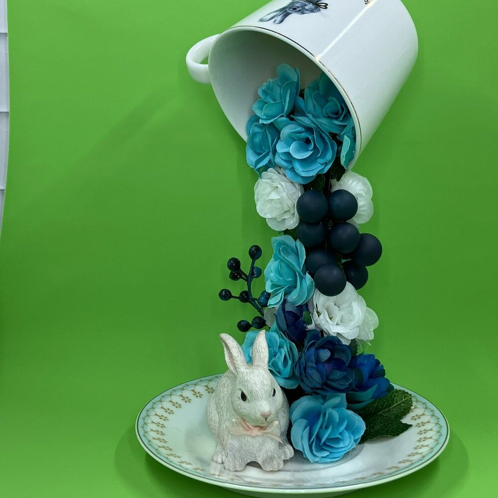 Easter Bunny Floating Teacup Centerpiece